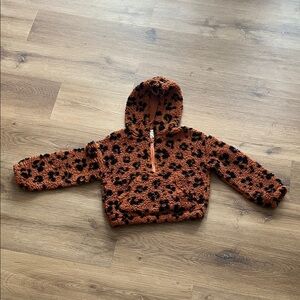 Derek -Heart, Brown and Black Kids Hoodie